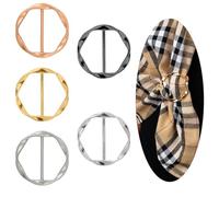 5 Uds Clips para Anillo para Bufanda, Anillo para Bufanda de Aleación en 5 Colores Elegantes Clips para Corbatas de Camisa para Mujeres Clip para Bufanda para Camisa para Mujeres