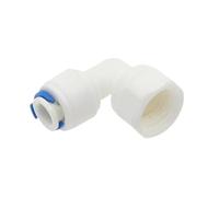 5 uds codo de ajuste de agua RO 1/4 "3/8" manguera OD 1/4 1/2 1/8 BSP hilo femenino tubo de plástico conector rápido for acuarios(PLF 6.35mm-1I8)