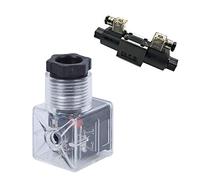 5 Uds DC24V 10a Válvula de Solenoide Hidráulica Transparente Universal, Enchufe de Bobina de Solenoide Portátil, Enchufe de Bobina de Solenoide con Junta Y Tornillo a Prueba de Polvo, Resistente Al Ag