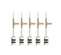 5 uds. De botones de rana para arco de violín tornillos de botón de bajo con ojales de latón piezas para fabricante de accesorios de ébano(Color:5 PCS 016)