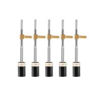 5 uds. De botones de rana para arco de violín tornillos de botón de bajo con ojales de latón piezas para fabricante de accesorios de ébano(Color:5 PCS 001)