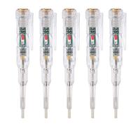 5 uds. Destornillador Prueba Bolígrafo Probador Eléctrico Multifuncional LED Carcasa Transparente Probador de Voltaje Inductivo Bolígrafo de Voltaje