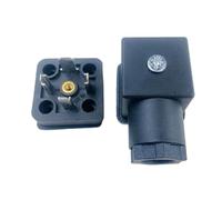 5 uds DIN43650A válvula solenoide conector de clavija caja de conexiones Base 4 enchufes, 3 enchufes longitud 30mm, ancho 30mm con junta(A)