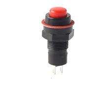 5 uds DS-211 DS-213 interruptor de botón de 2 pines 10mm momentáneo/autobloqueo miniatura 1A 125V 3A 250V(Yellow,Self locking)