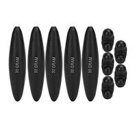 5 uds EVA portátil Pesca Bobbers flotadores de Pesca Siluro flotadores y Campana Accesorios de Pesca al Aire Libre Alta Resistencia Negro(30g)