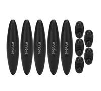 5 uds EVA portátil Pesca Bobbers flotadores de Pesca Siluro flotadores y Campana Accesorios de Pesca al Aire Alta Resistencia Negro(30g)