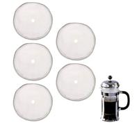 5 Uds Filtros de Prensa Francesa Pantalla de Malla, pantalla de malla café, filtros de malla de acero inoxidable reutilizables, reemplazos de malla de acero inoxidable para prensa francesa de 600 ml