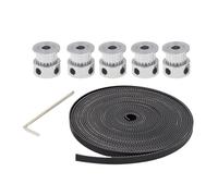 5 uds GT2 polea de distribución 20 dientes 5M GT2-6mm correa de distribución GT2 10 tornillos M3 llave Allen for Kit de movimiento de impresora 3D