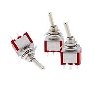 5 uds interruptor de palanca en miniatura unipolar doble tiro ON-OFF-ON/ON-ON 120VAC 6A 1/4 pulgadas montaje MTS-102 103 202 203(MTS-202)