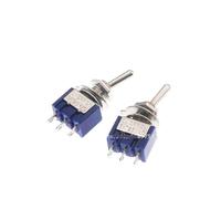 5 uds interruptor de palanca unipolar doble tiro ON-OFF-ON/ON-ON 120VAC 6A 1/4 pulgadas montaje-102 103 202(203)