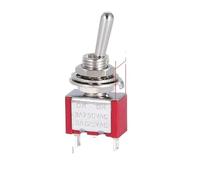 5 uds interruptor de palanca unipolar doble tiro ON-OFF-ON/ON-ON 120VAC 6A 1/4 pulgadas montaje 103(MTS-102 5PCS)