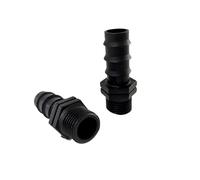 5 uds junta recta 1/2 "3/4" rosca a púa 16 20 25mm PE adaptador de conector de manguera riego acoplador de tubería(1/2"20mm)