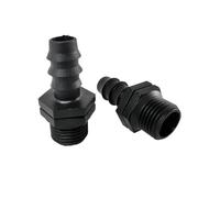 5 uds junta recta 1/2 "3/4" rosca a púa 16 20 25mm PE adaptador de conector de manguera riego acoplador de tubería(1/2"16mm)