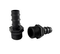 5 uds junta recta 1/2 "3/4" rosca a púa 16 20 25mm PE adaptador de conector de manguera riego acoplador de tubería(3/4" 20mm)