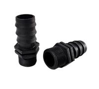 5 uds junta recta 1/2 "3/4" rosca a púa 16 20 25mm PE adaptador de conector de manguera riego acoplador de tubería(3/4" 25mm)