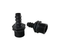 5 uds junta recta 1/2 "3/4" rosca a púa 16 20 25mm PE adaptador de conector de manguera riego acoplador de tubería(3/4" 16mm)