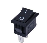 5 uds KCD11-101 interruptor de botón pulsador 6A/250V Mini negro rojo blanco 21 * 15mm 2 PIN ON/OFF interruptores basculantes SPST(Red)