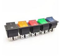 5 uds KCD4 interruptor basculante ON-OFF 2 posiciones 4 pines equipo eléctrico con 16A 250VAC 1PCS(Green)