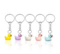 5 Uds Llaveros De Pato, Llaveros De Resina, Lindos Llaveros De Dibujos Animados, Interesantes Dijes para Bolsos, Mini Llaveros Coles