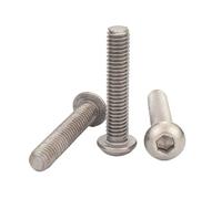 5 Uds M2 M3 M4 M5 M6 TA2 Titanio Puro Gr2 Hexágono Con Cabeza Hueca Hexagonal Botón Perno Allen Longitud Del Tornillo De Máquina 5-50mm ISO7380(30mm,M6)