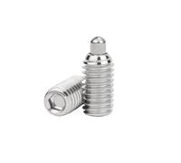 5 uds M3 M4 M5 M6 M8 M10 304 Pin émbolo de acero inoxidable hexagonal resorte Grub Point Set tornillo(M10x30-3.5x5)