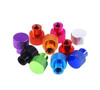 5 uds M3 M4 M5 M6 M8 M10 tuercas de apriete manual de agujero ciego tuerca de pulgar moleteada de aluminio anodizado de paso alto, Negro, M3