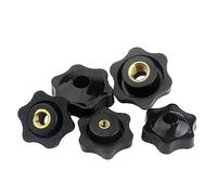 5 uds M4 M5 M6 M8 M10 ciruela baquelita tuercas de apriete Manual tornillo negro tuercas de pulgar perilla de sujeción tuercas manuales tornillo(Type1,M8 32mm)