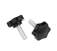 5 uds M5 M6 M8 forma de estrella rosca sujeción mango perno baquelita perilla de mano tornillo de apriete equipo industrial acero plástico(M5x45)