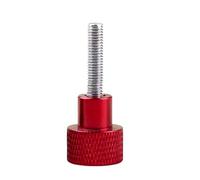 5 uds M8 M10 aleación de aluminio + tornillo moleteado de acero inoxidable perilla de manija tornillo de paso,Rojo,M8x15-D20x20