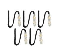 5 uds moño de Pelo de Flor de Perla Artificial para Mujer moño rizador de de Caballo de Pelo Elegante Brillante