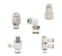 5 uds PC PCF PSL PHW PL codo macho 4 6 8 10 12mm rosca M5 PT1/8 1/4 3/8 1/2 Conector de tubo táctil Accesorios Neumáticos(12-04,5 Pieces-PSL-B)
