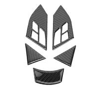 5 uds pegatinas de cubierta embellecedora de botón de volante de fibra de carbono para 5 Series E60 2004-2010 para embellecedor de botón de volante cad