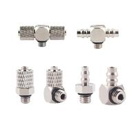 5 uds pequeño Micro tubo neumático accesorio for manguera 3mm 4mm 5mm 6mm rosca macho M3 M4 M5 M6 cobre recto/codo conector rápido(3-M3,WX-KPB)