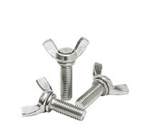 5 uds/pernos de ala de mariposa M3 M4 M5 M6 M8 M10 M12 tornillos de pulgar de cabeza de ala de ajuste manual acero inoxidable 304 DIN316 L: 6-100mm(10mm x5pcs,M5)