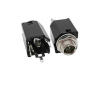 5 uds PJ-612A 6,35 1/4 pulgadas auriculares Jack hembra. Conector de soldadura montaje en Panel enchufe micrófono Audio 35mm con tuerca(3Pin x5)