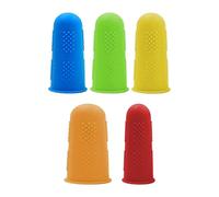 5 uds Protectores de Dedos Pegamento Caliente Puntas de Dedos Protectores de Dedos de Silicona 3 tamaños 5 un Paquete Extensor De Pene Silicona (Watermelon Red, One Size)
