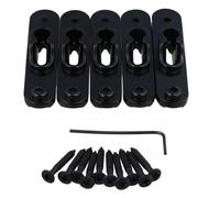 5 uds puente de bajo cromado de 5 cuerdas individuales for piezas musicales de bajo(Schwarz)