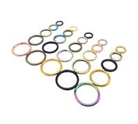 5 Uds Puerta De Resorte Metal O Anillo Llavero Que Se Puede Abrir Bolso Cuero Correa Cinturón Hebilla Cadena Perro Cierre(Rose gold,Id 15mm)