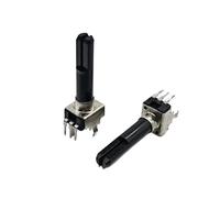 5 uds R0902N RV09 tipo Vertical único B1K B2K B5K B10K B50K B100K B200K B500K potenciómetro ajustable de 3 pines medio eje 28mm(200K Ohm)