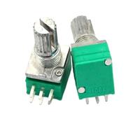5 uds RK097G potenciómetro doble B1K 5K 10K 20K 50K 100K 500K eje 15mm 6pin amplificador de potencia de Audio potenciómetros giratorios sellados(5K Ohm)