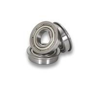 5 uds rodamientos de brida en miniatura diámetro interior 10/12/15/17/20/25/30/35/40/45/50mm rodamiento de bolas con bridas de alta velocidad Cojinete industrial(F6001ZZ)