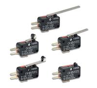 5 uds serie V-1C25 límite de carrera puerta de horno microondas Micro interruptor bisagra rodillo palanca de bisagra acción instantánea 15A 250VAC(V-156-1C25)