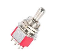 5 uds T80-T serie palanca estándar Mini interruptor de palanca 12mm montaje en Panel 5A 125VAC(6PIN ON ON)