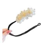 5 uds trenzadoras Bud Flor de Gasa fabricante moños peinado herramienta larga dulce trenza pelo cuerda accesorios for el cabello(Color 1)