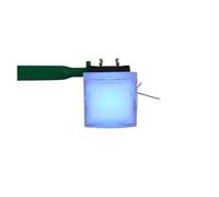 5 uds TS26-2 cuadrado 15x15mm 6 pines con LED momentáneo SPST PCB botón pulsador interruptor de for procesador vídeo(5Pcs Blue)
