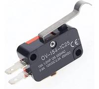 5 uds V-154-1C25 rodillo de mango largo botón de acción a presión SPDT microinterruptor de límite de encendido-apagado momentáneo 15A 250V