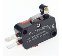 5 uds V-155-1C25 interruptor de avance lento interruptor de límite mango corto rodillo punto plateado