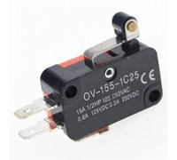 5 uds V-155-1C25 interruptor de avance lento, interruptor de límite, mango corto, rodillo, punto plateado