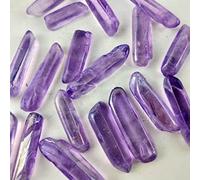 5 Uds. Varita De Punto De Cristal De Cuarzo Rosa Natural, Piedras De Chakra De Cristal Y Cristales Curativos,Púrpura