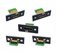5 unidades - Conector hembra compatible de 19 pines tipo A 8K con montaje en panel